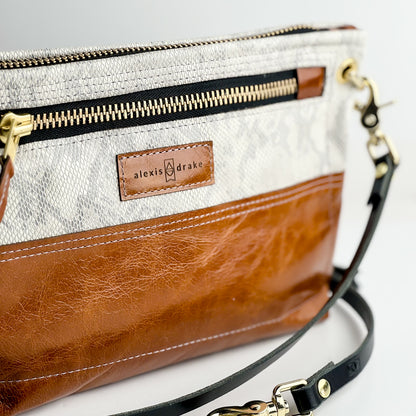 Western Woods Collection | Sophie Crossbody | Winter Python + Bourbon