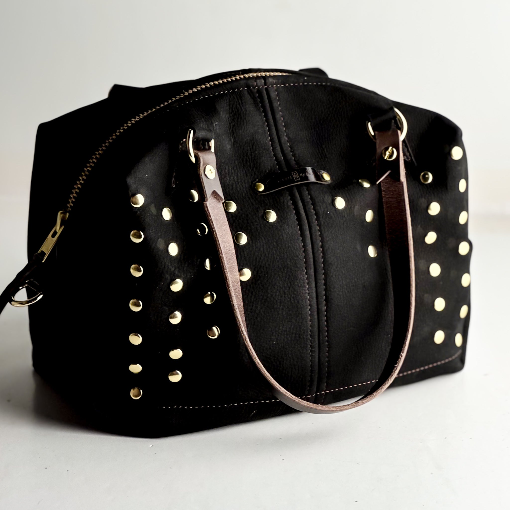 Midnight in Paris Collection | Ruthie Satchel + Shoulder Tote | Noir Suede