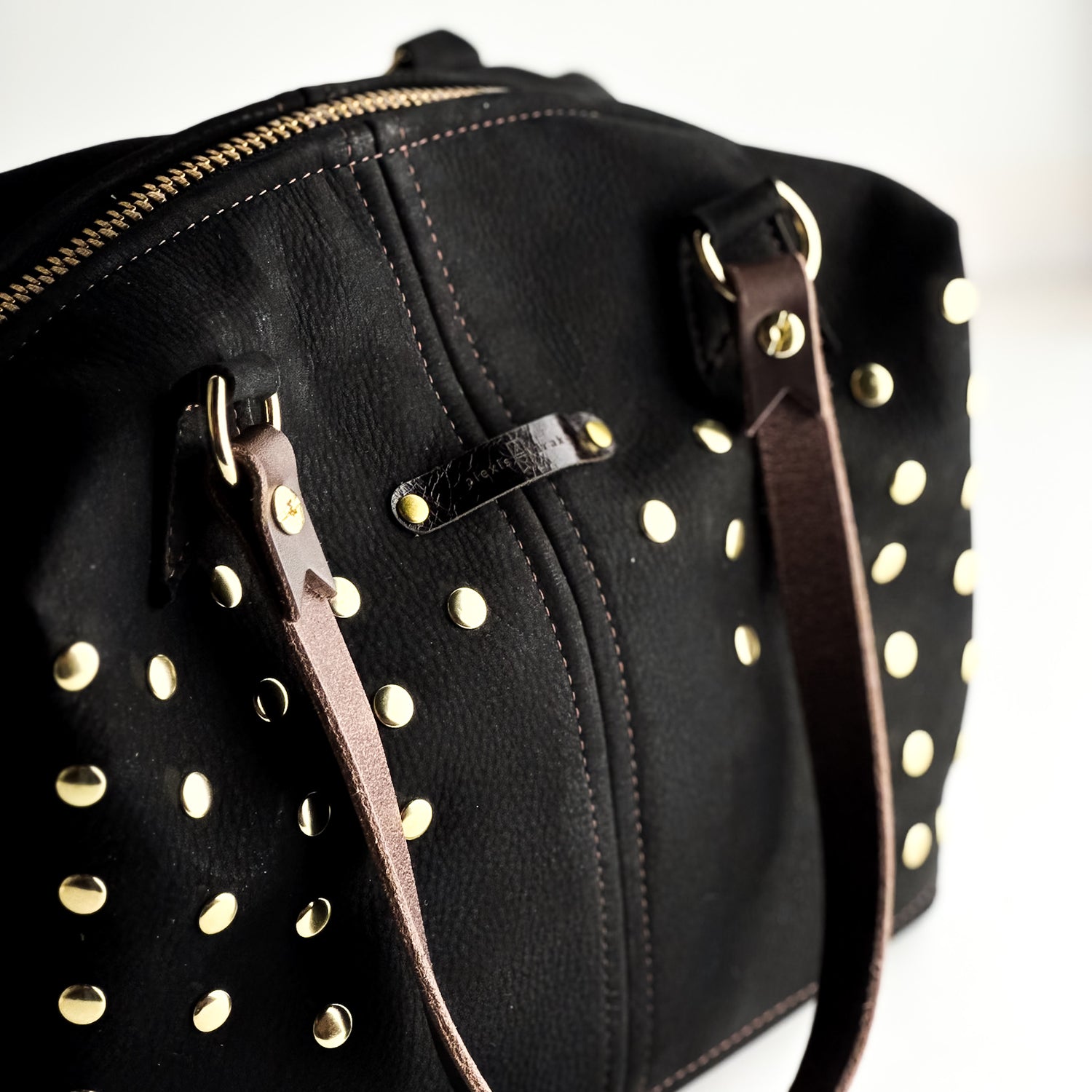 Midnight in Paris Collection | Ruthie Satchel + Shoulder Tote | Noir Suede