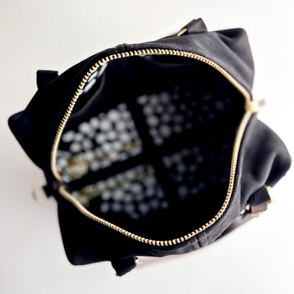 Midnight in Paris Collection | Ruthie Satchel + Shoulder Tote | Noir Suede