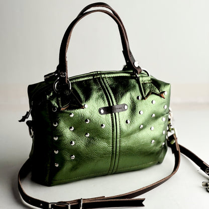 Midnight in Paris Collection | Dolly Satchel + Crossbody | Emerald