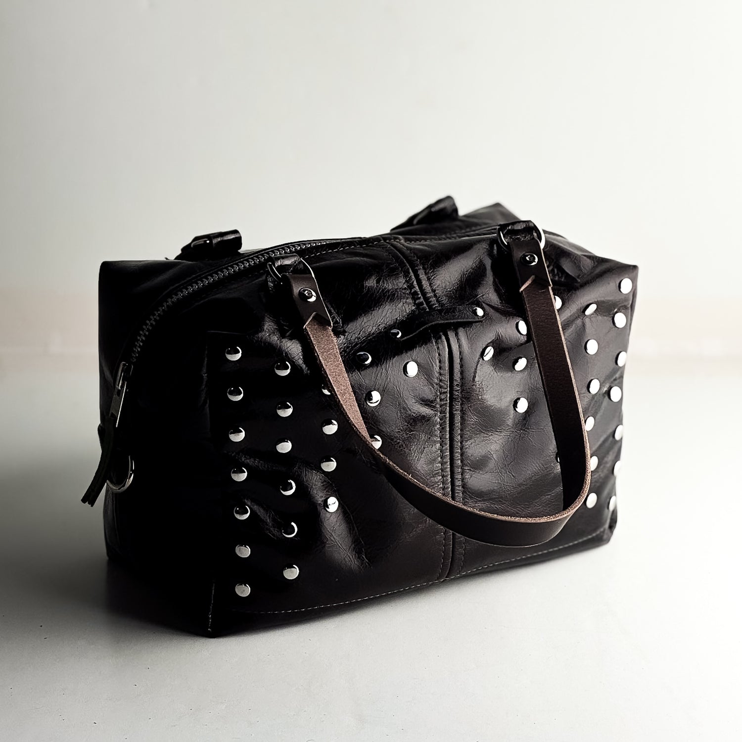 Midnight in Paris Collection | Ruthie Satchel + Shoulder Tote | Chocolate Truffle