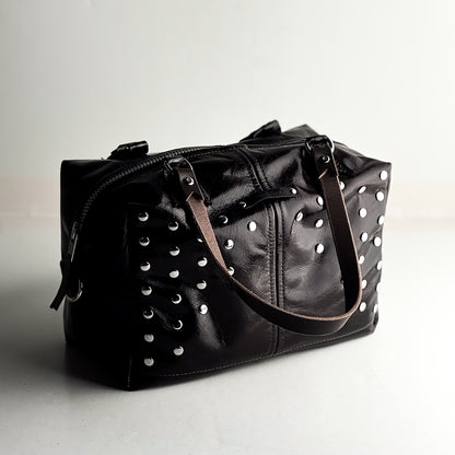 Midnight in Paris Collection | Ruthie Satchel + Shoulder Tote | Chocolate Truffle