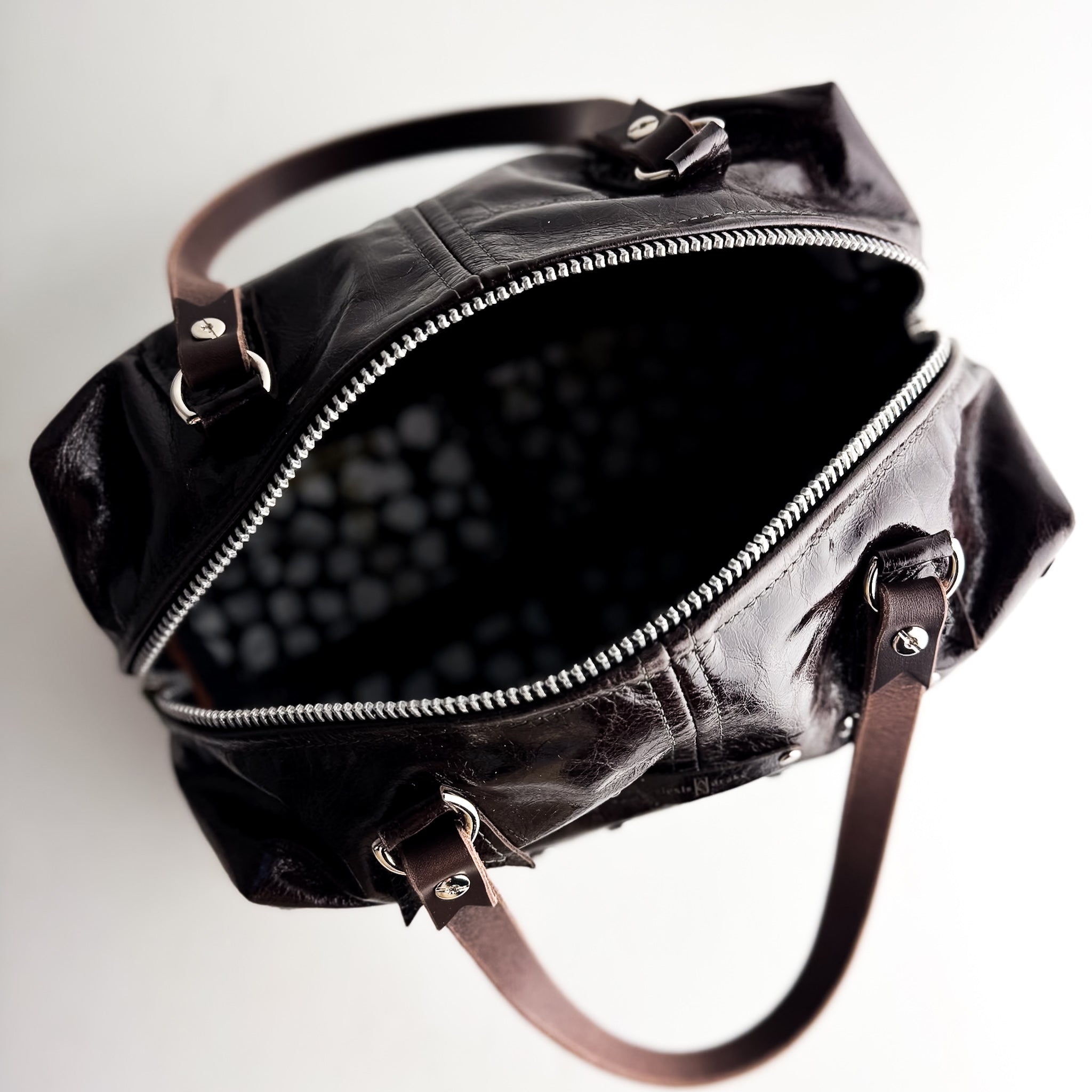 Midnight in Paris Collection | Ruthie Satchel + Shoulder Tote | Chocolate Truffle