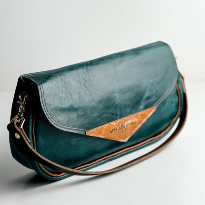 Western Woods Collection | Adri Shoulder Tote | Teal Spruce