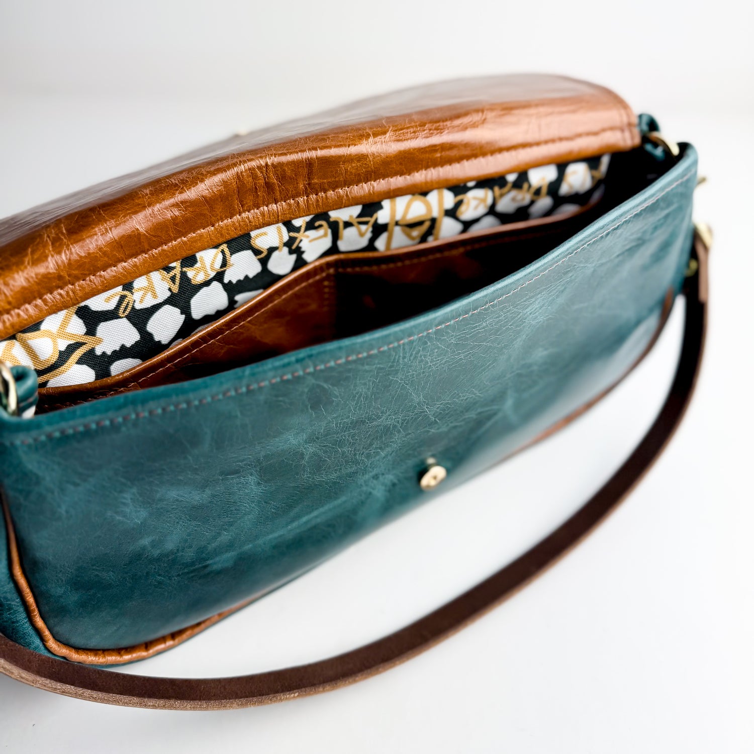 Western Woods Collection | Adri Shoulder Tote | Teal Spruce