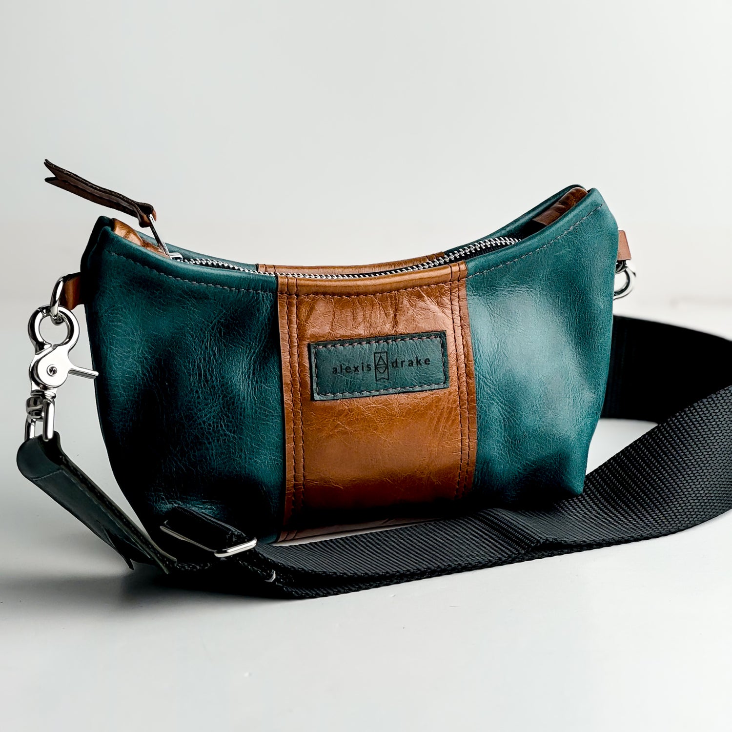 Western Woods Collection | Penelope Crossbody | Teal Spruce + Bourbon