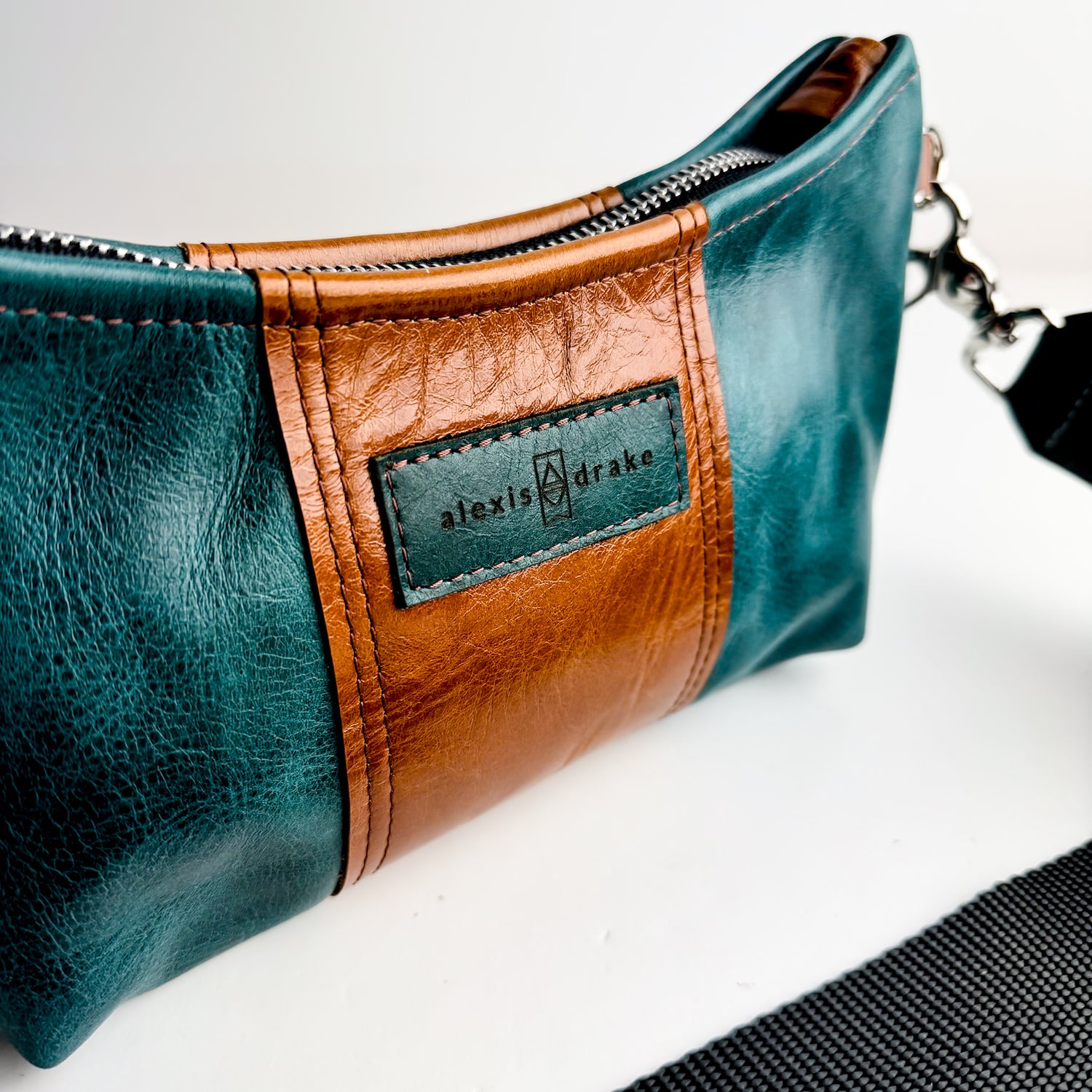 Western Woods Collection | Penelope Crossbody | Teal Spruce + Bourbon