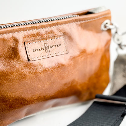 Western Woods Collection | Belt Bag Crossbody | Bourbon + Winter Python