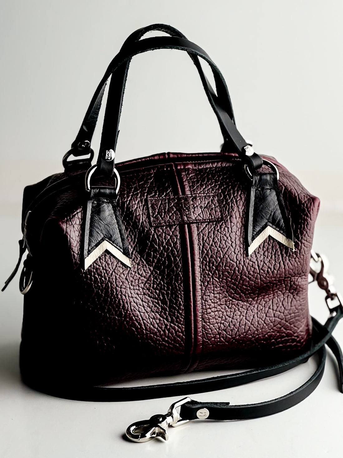 French Collection | Dolly Satchel + Crossbody | Rugged Burgundy