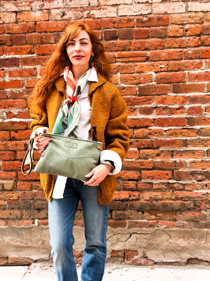 Turning Season Collection | Jackie Wristlet + Crossbody | Sage