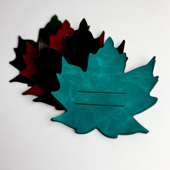 Leather Napkin Holders | Leaves