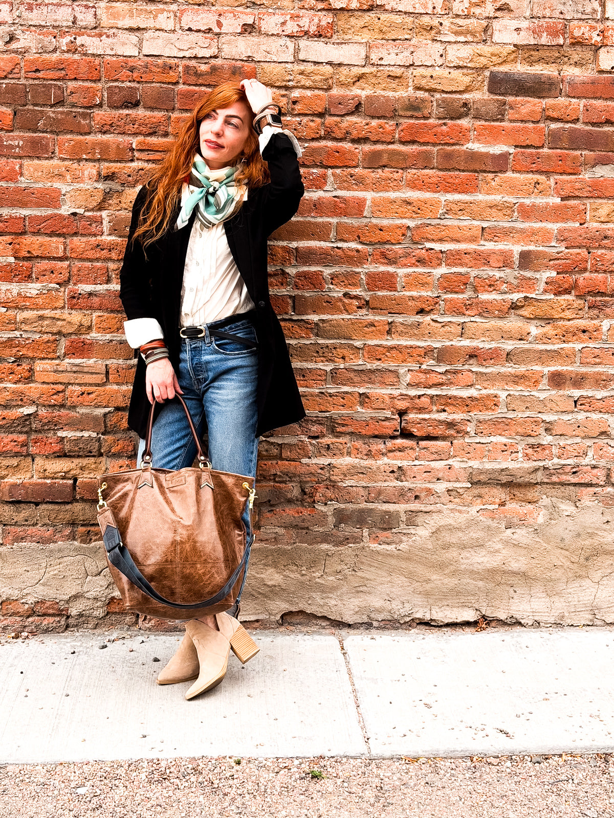 Turning Season Collection | Lexington Shoulder Tote | Clay