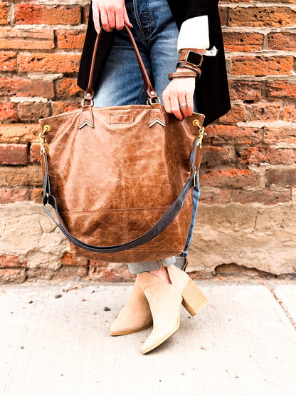 Turning Season Collection | Lexington Shoulder Tote | Clay