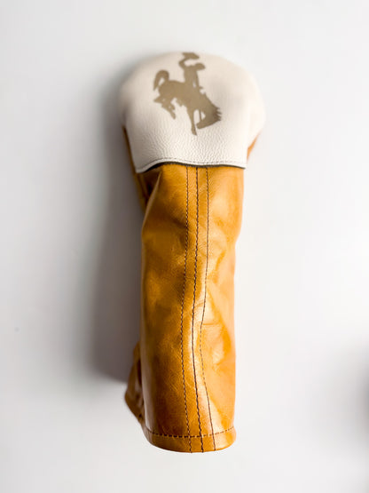 Made To Order | Steamboat Collection | Leather Golf Club Covers | White Pebble + Butter