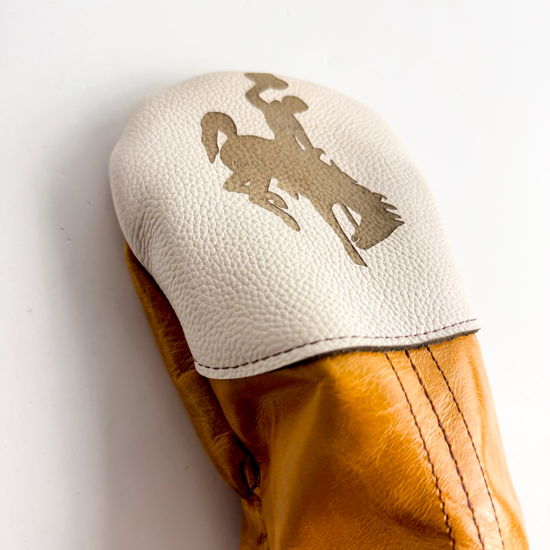 Steamboat Collection | Leather Golf Club Covers | White Pebble + Butter