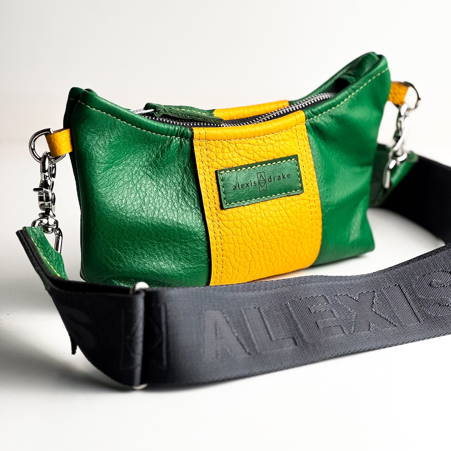 Made To Order | Bison Collection | Penelope Crossbody | Kelly Green + Mustard