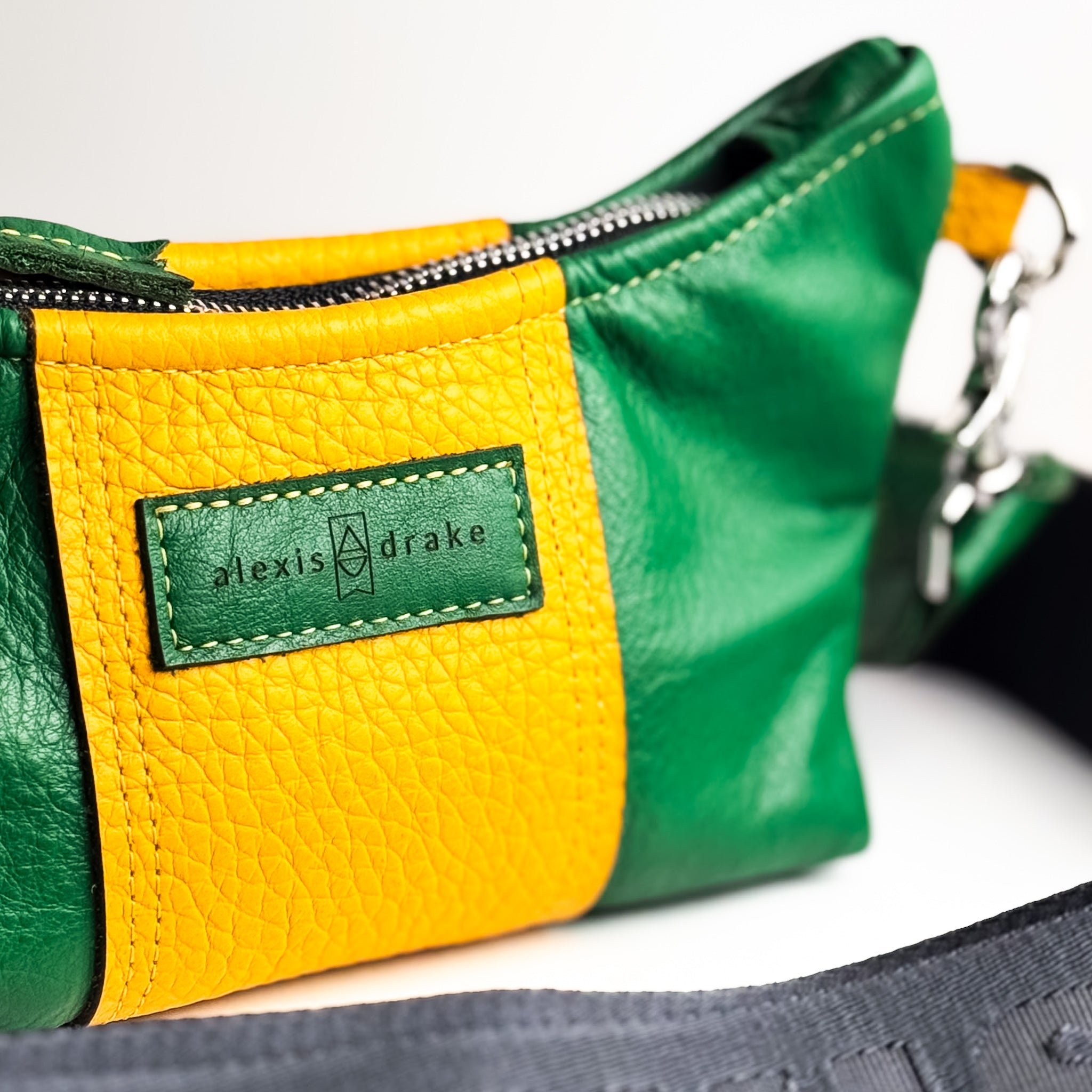 Made To Order | Bison Collection | Penelope Crossbody | Kelly Green + Mustard