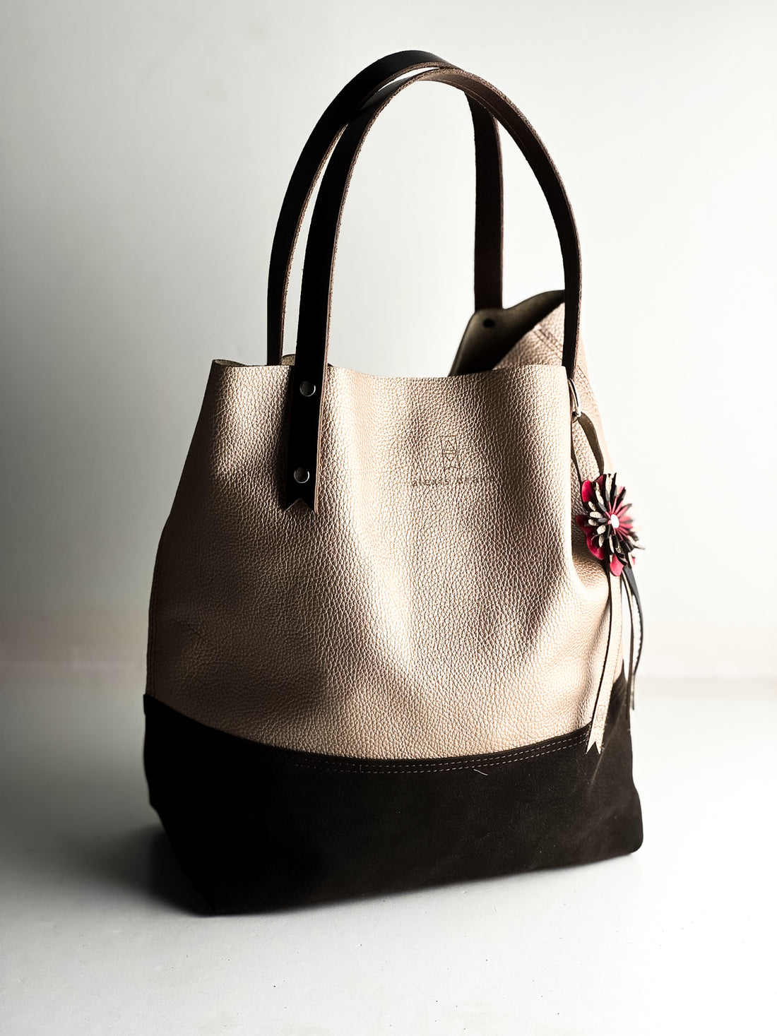 Tote Tuesday Collection | Market Tote | Morganite + Brown Suede