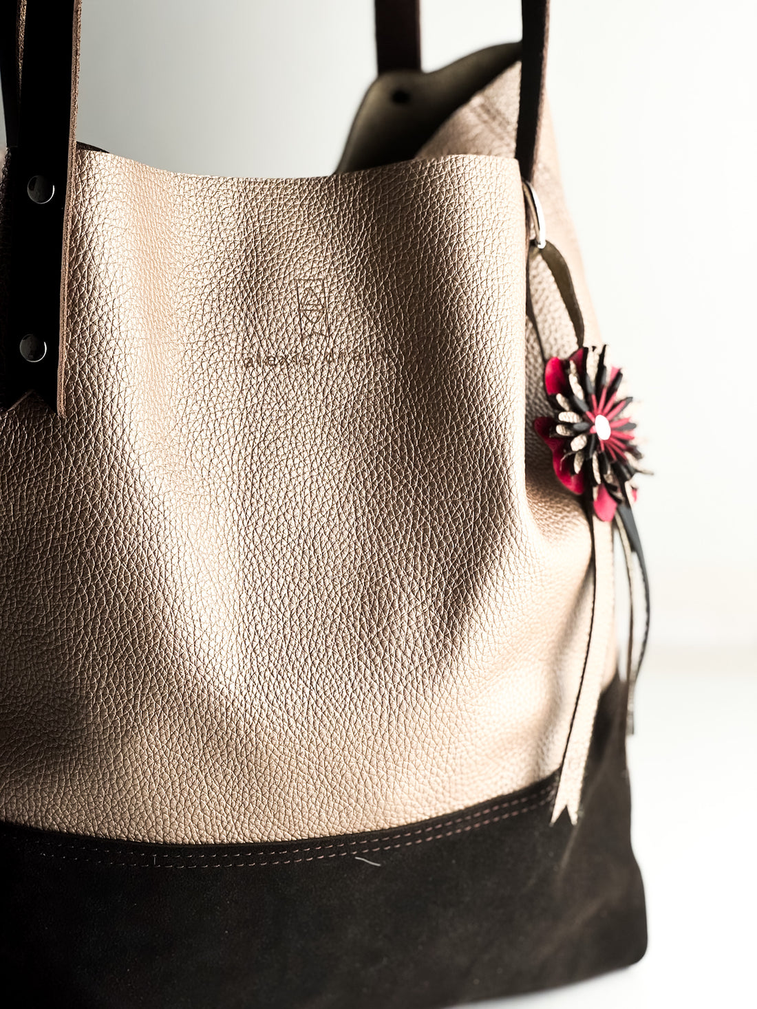 Tote Tuesday Collection | Market Tote | Morganite + Brown Suede