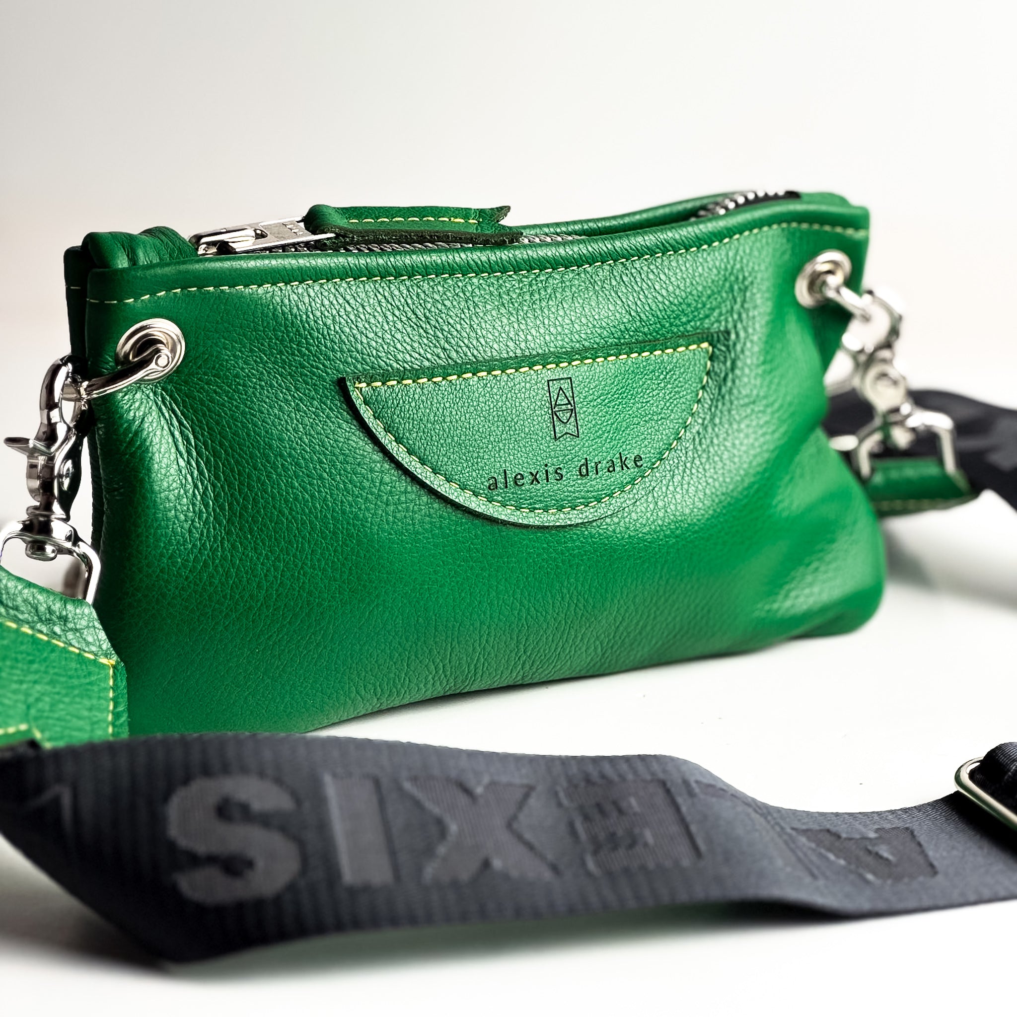 Made To Order | Bison Collection | Belt Bag Clutch + Crossbody | Kelly Green