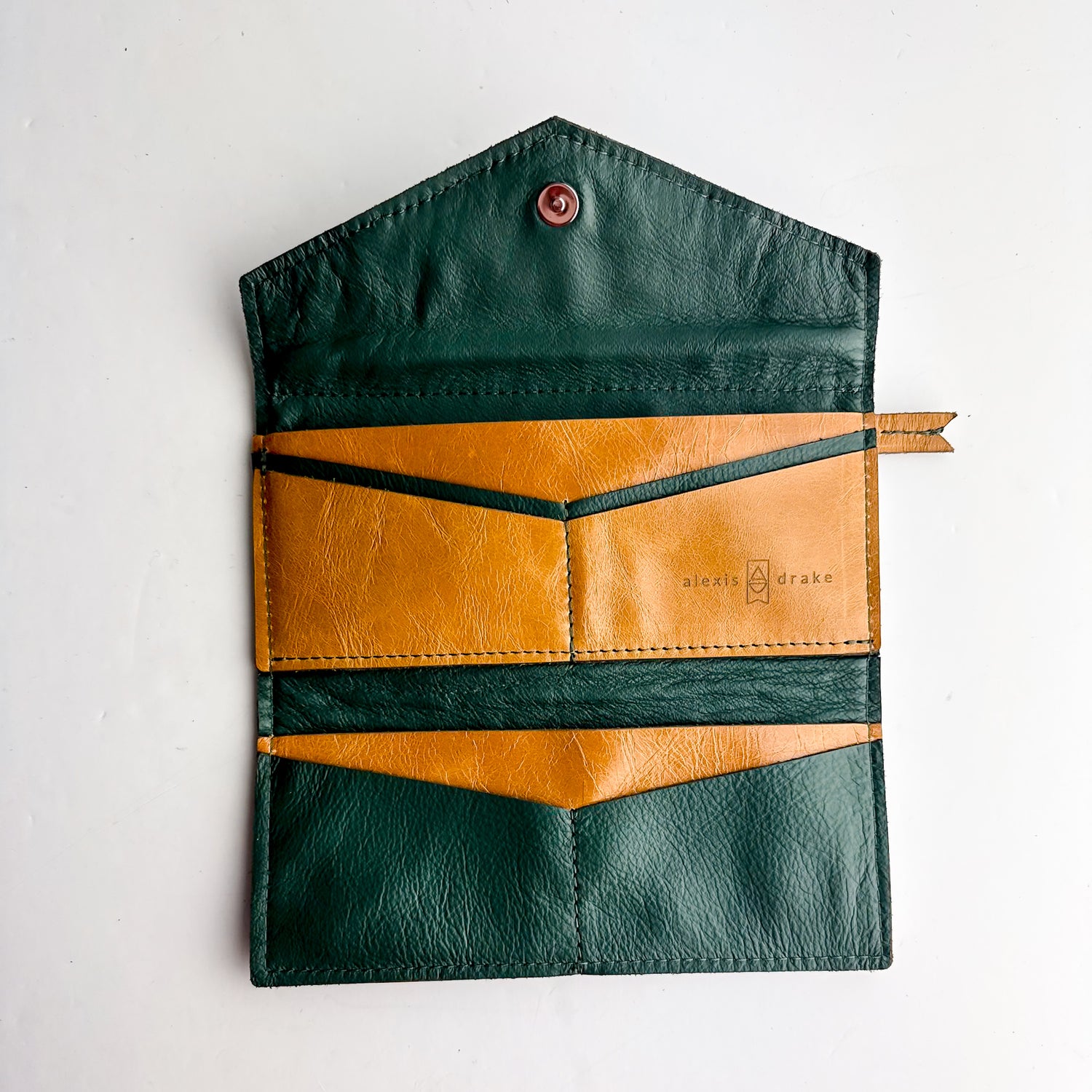 North Dakota State University | Genevieve Wallet | Dark Green + Butter