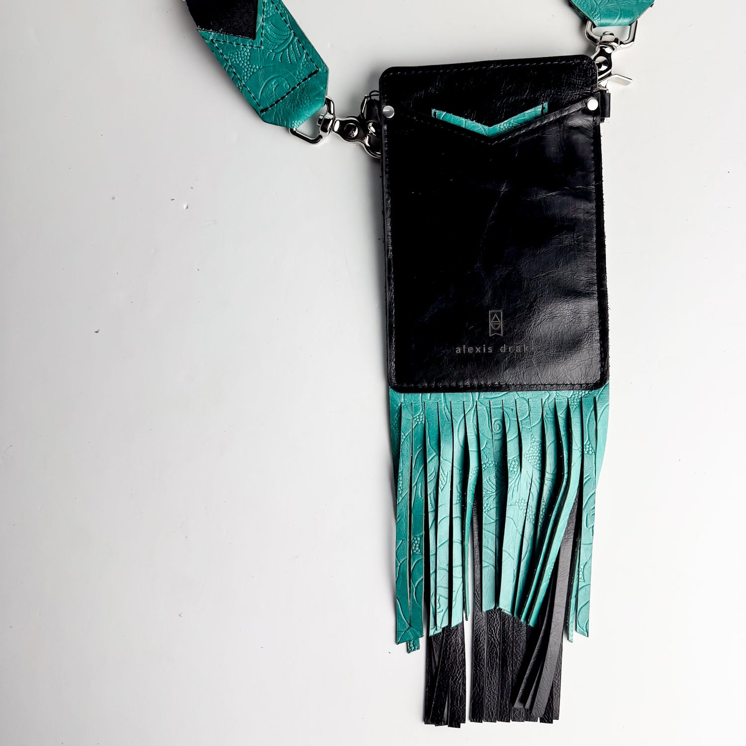 Practically Perfect Collection | Cellphone Crossbody | Black + Cactus Rose