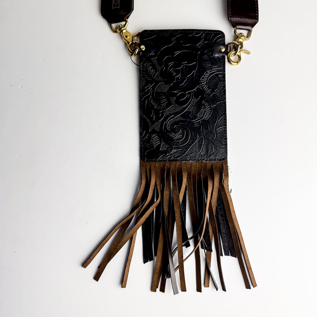 Rodeo Collection | Cellphone Crossbody | Black Rose + Rocky