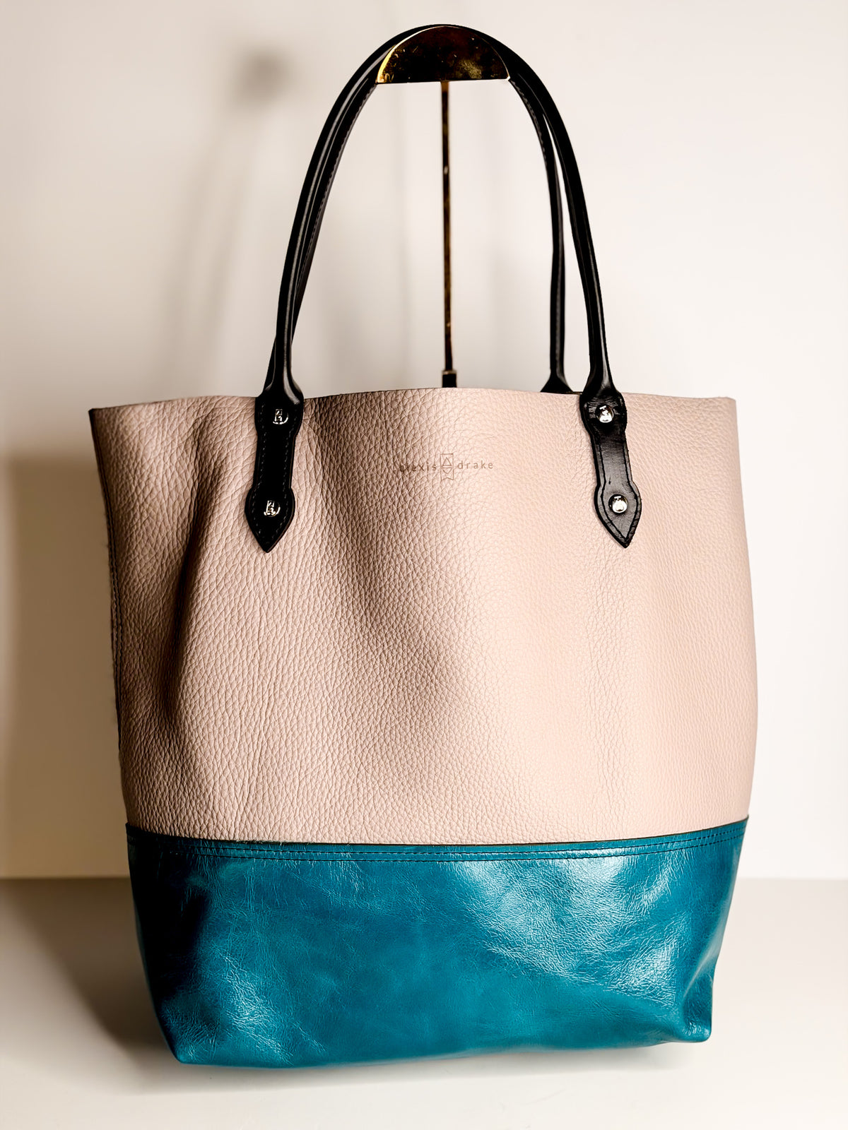 Everyday Collection | Market Tote | Stone Gray + Turquoise