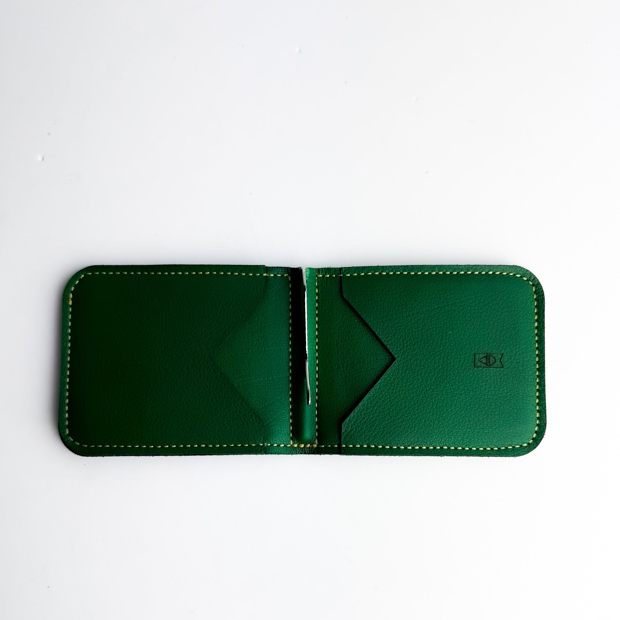 Made To Order | Bison Collection | Money Clip Wallet | Kelly Green