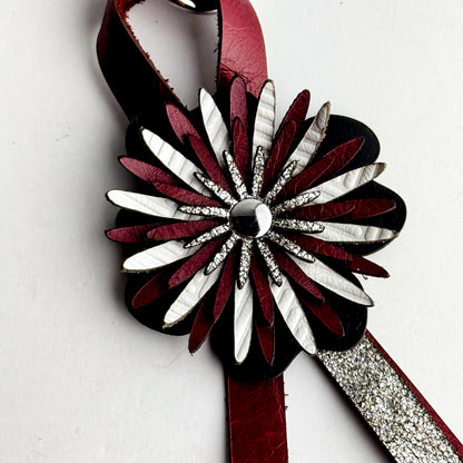 Keychain | Flower Floof Bag Charm | Various Reds