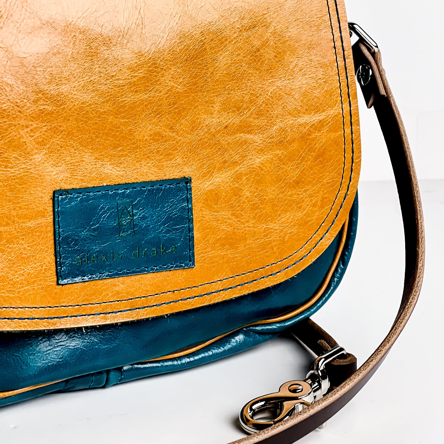 Everyday Collection | Mini E Crossbody | Butter + Turquoise