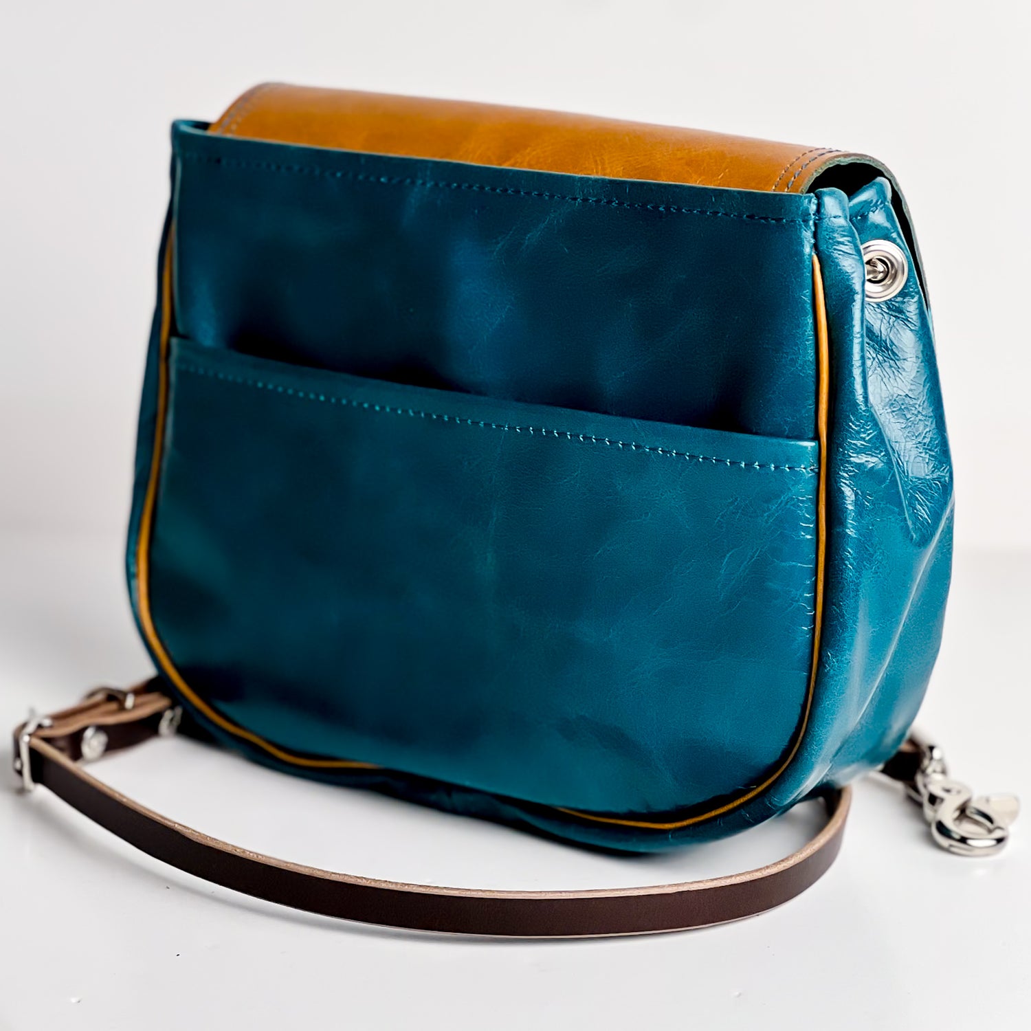 Everyday Collection | Mini E Crossbody | Butter + Turquoise