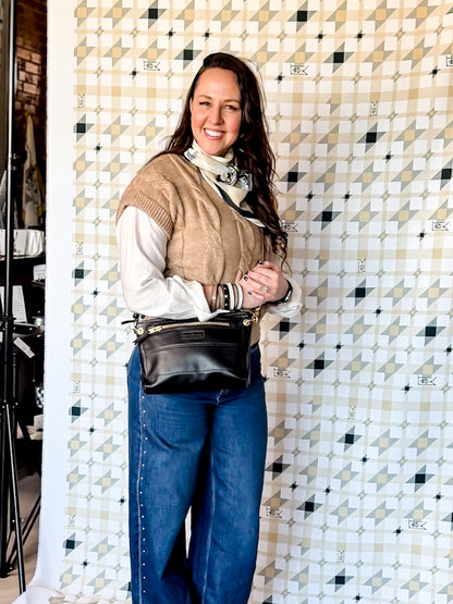 Blank Canvas Collection | Sophie Crossbody | Pebble Ink