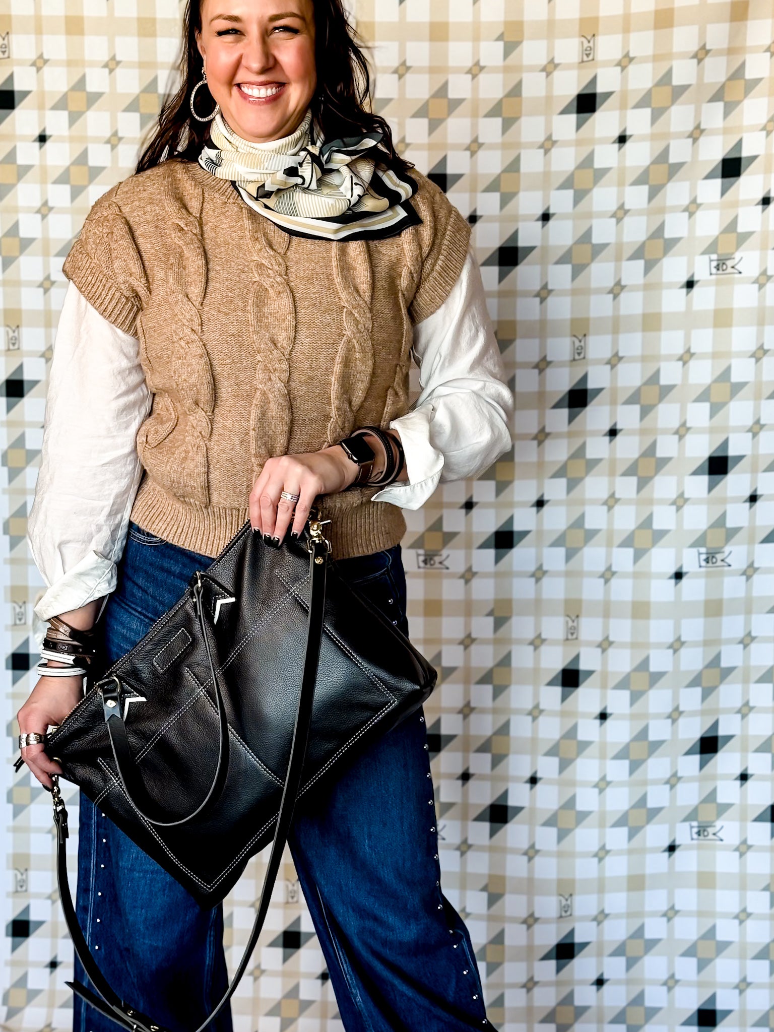 Blank Canvas Collection | Lexie Brief Shoulder Tote + Crossbody | Pebble Ink