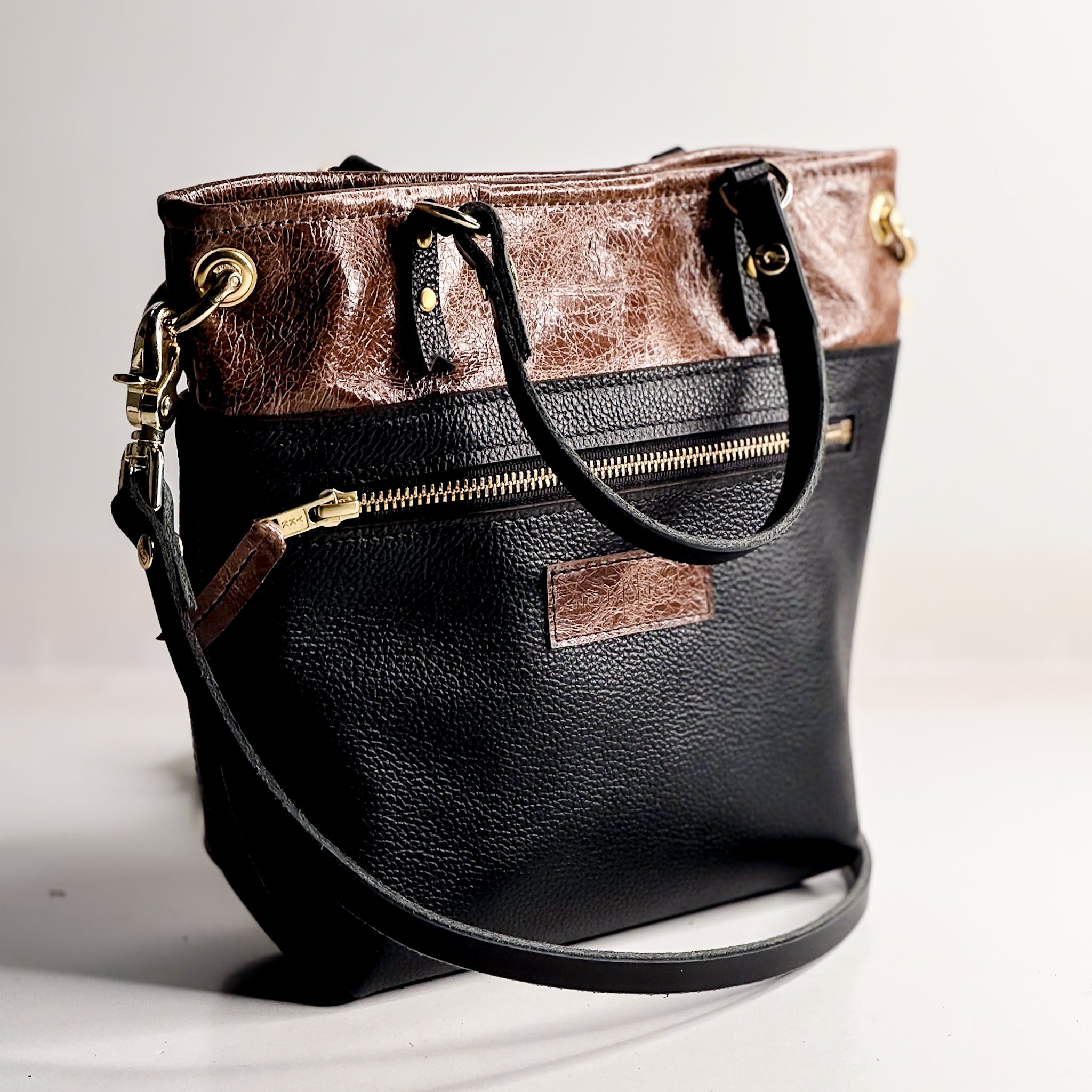 Blank Canvas Collection | Amika Satchel + Crossbody | Clay + Pebble Ink