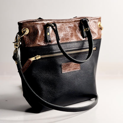 Blank Canvas Collection | Amika Satchel + Crossbody | Clay + Pebble Ink