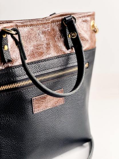 Blank Canvas Collection | Amika Satchel + Crossbody | Clay + Pebble Ink