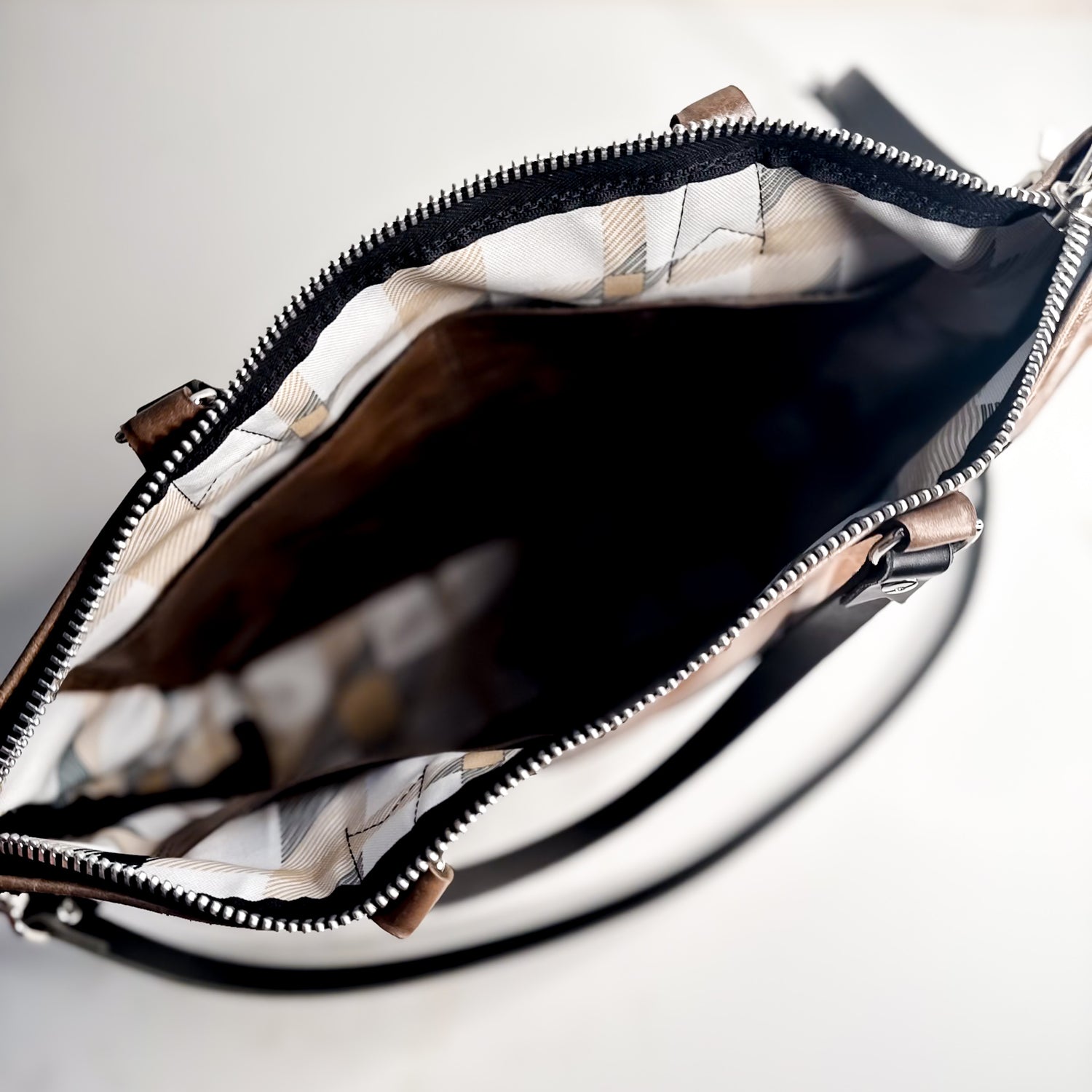 Blank Canvas Collection | Lexie Brief Shoulder Tote + Crossbody | Clay + Pebble Ink