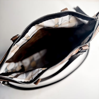 Blank Canvas Collection | Lexie Brief Shoulder Tote + Crossbody | Clay + Pebble Ink