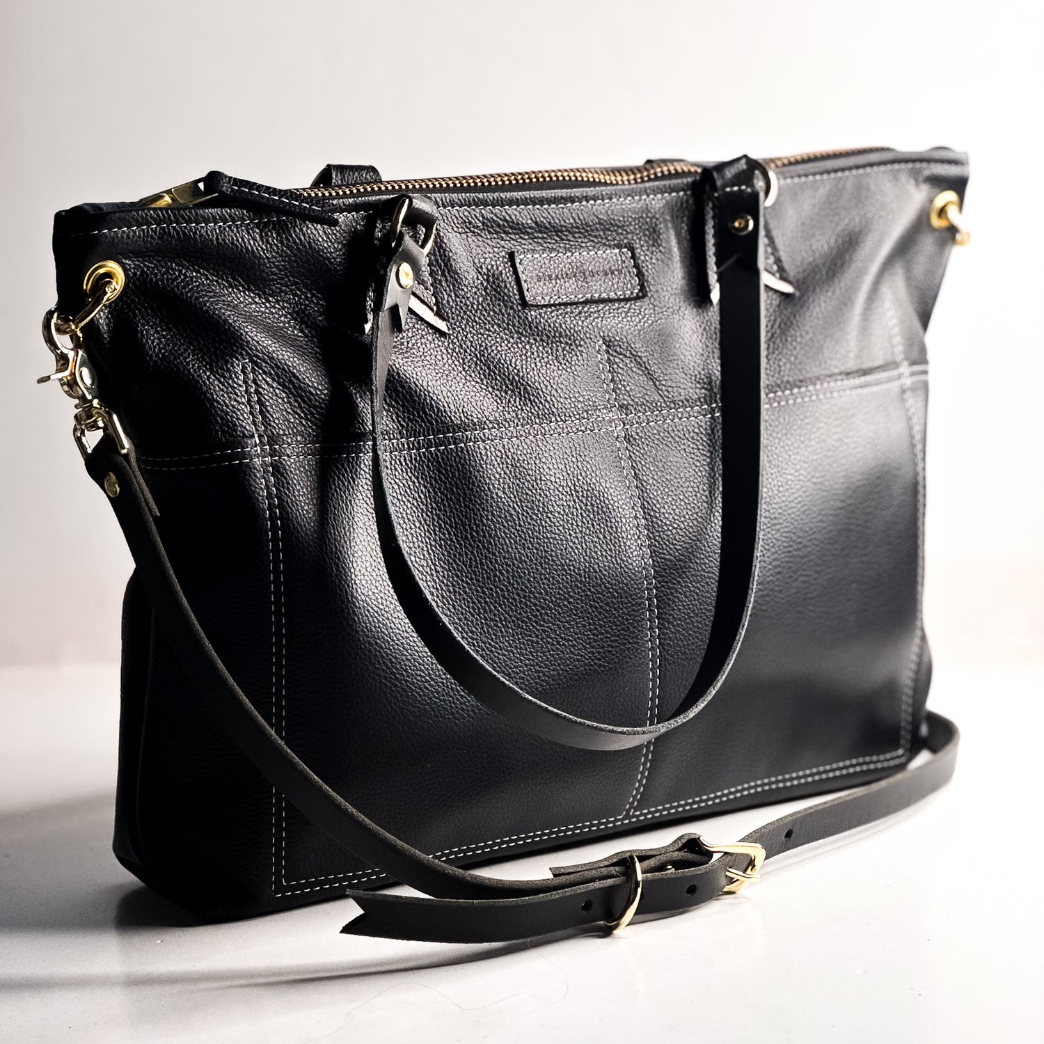 Blank Canvas Collection | Lexie Brief Shoulder Tote + Crossbody | Pebble Ink