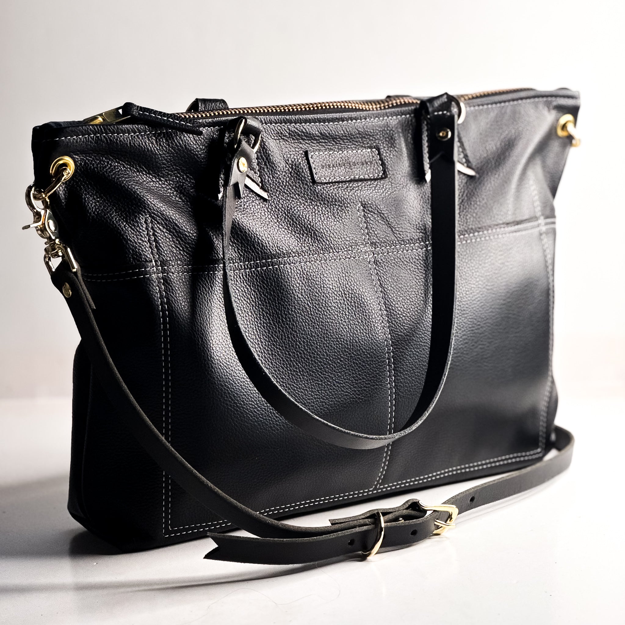 Blank Canvas Collection | Lexie Brief Shoulder Tote + Crossbody | Pebble Ink