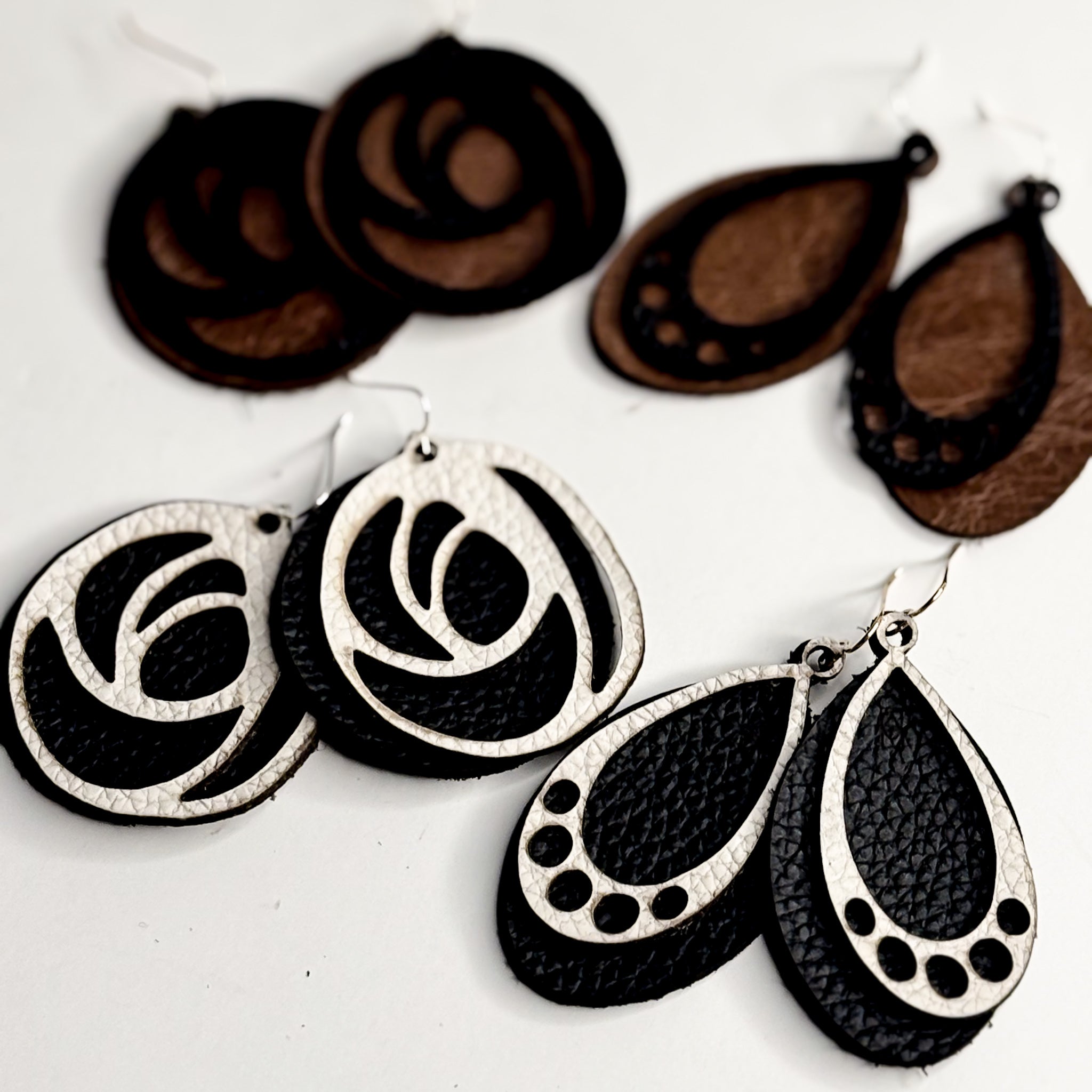 Blank Canvas Collection | Jewelry | Posy Leather Earrings | Various