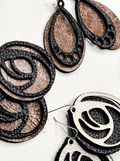 Blank Canvas Collection | Jewelry | Oval Leather Earrings | Various