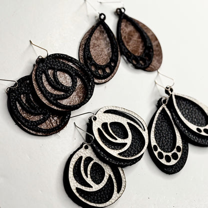 Blank Canvas Collection | Jewelry | Posy Leather Earrings | Various