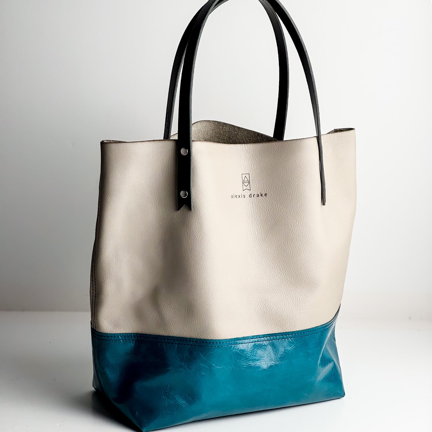 Everyday Collection | Market Tote | Stone Gray + Turquoise