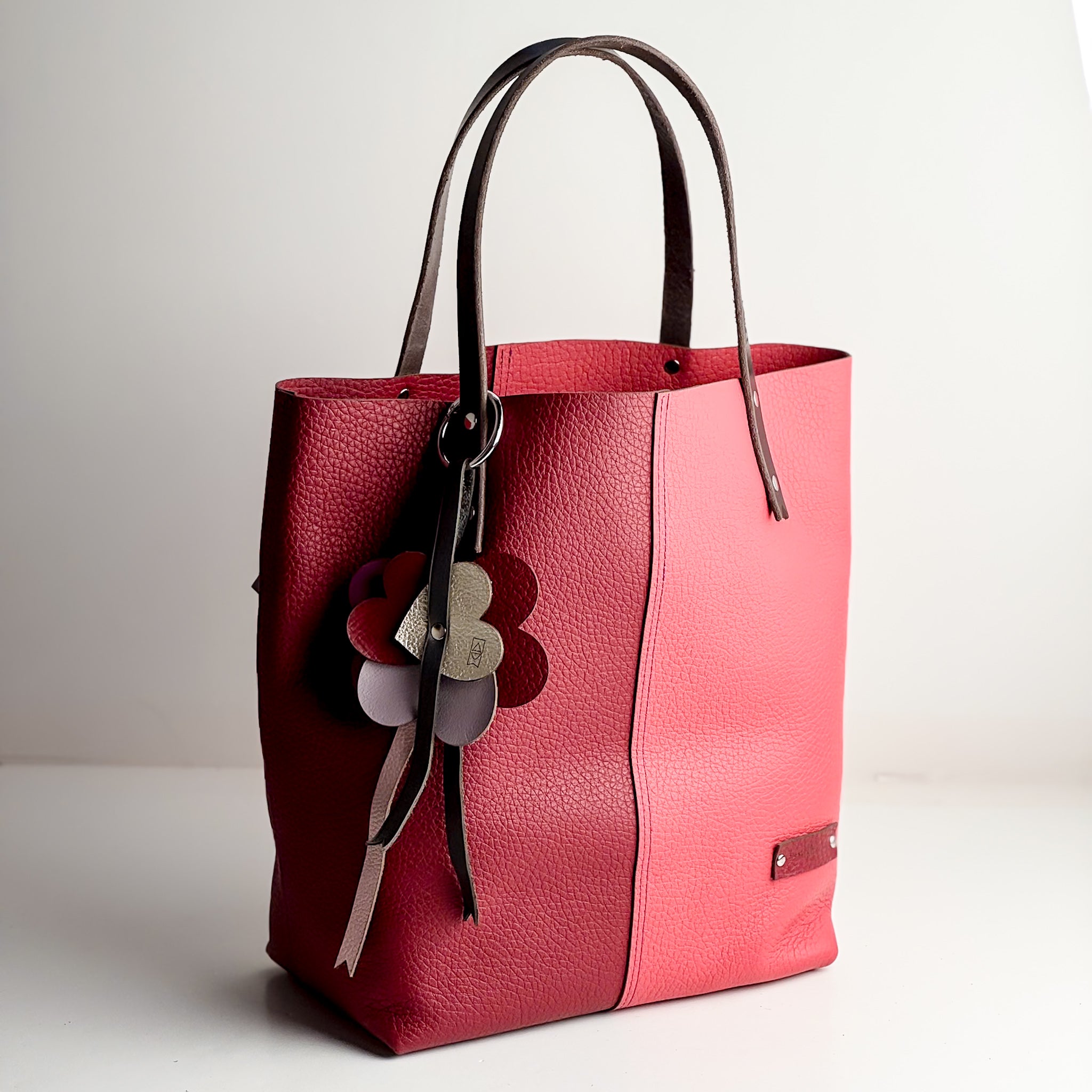 Love Collection | Market Tote | Cabernet + Coral