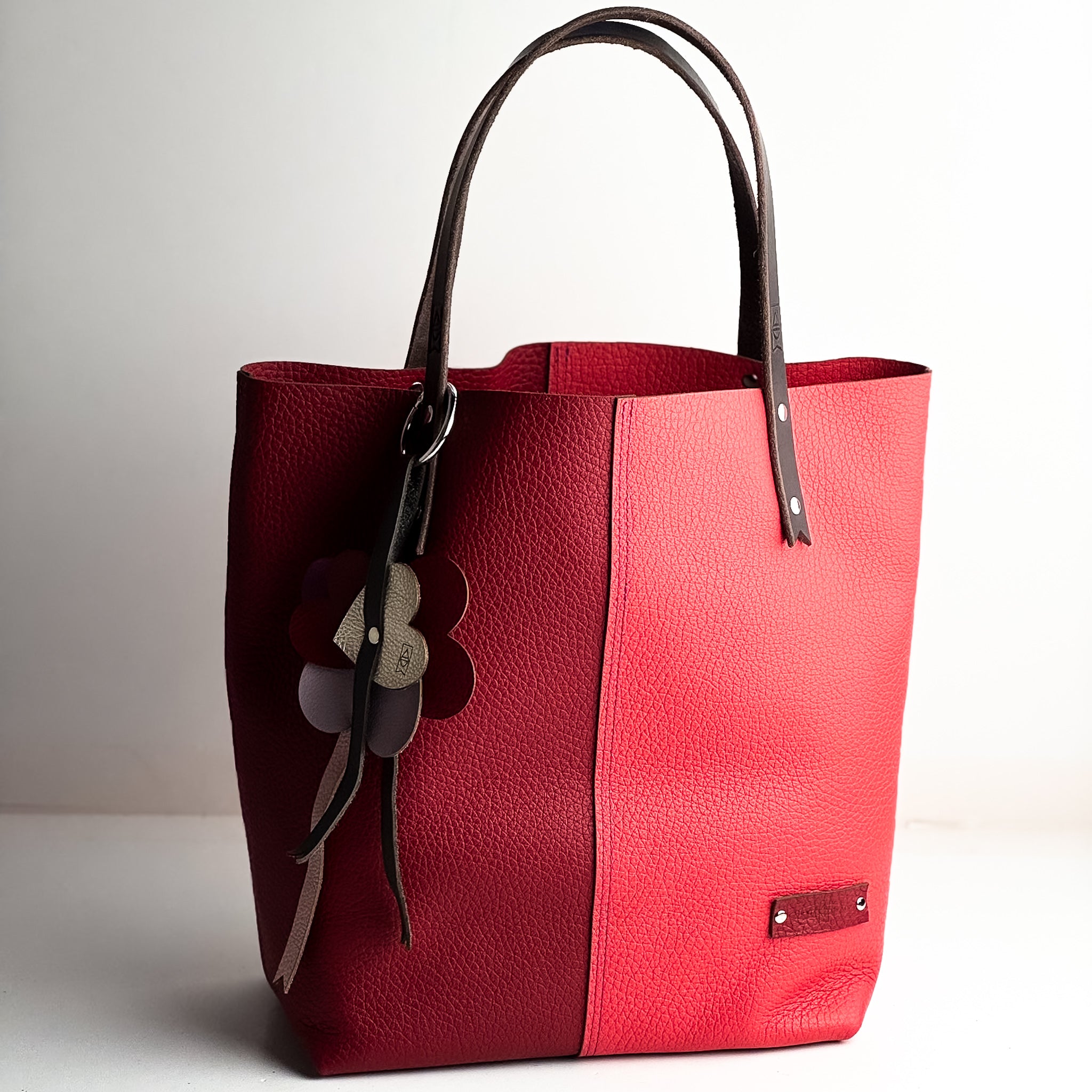 Love Collection | Market Tote | Cabernet + Coral