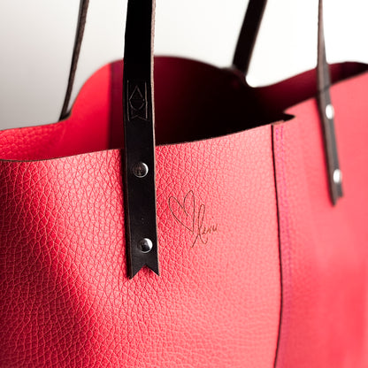 Love Collection | Market Tote | Cabernet + Coral