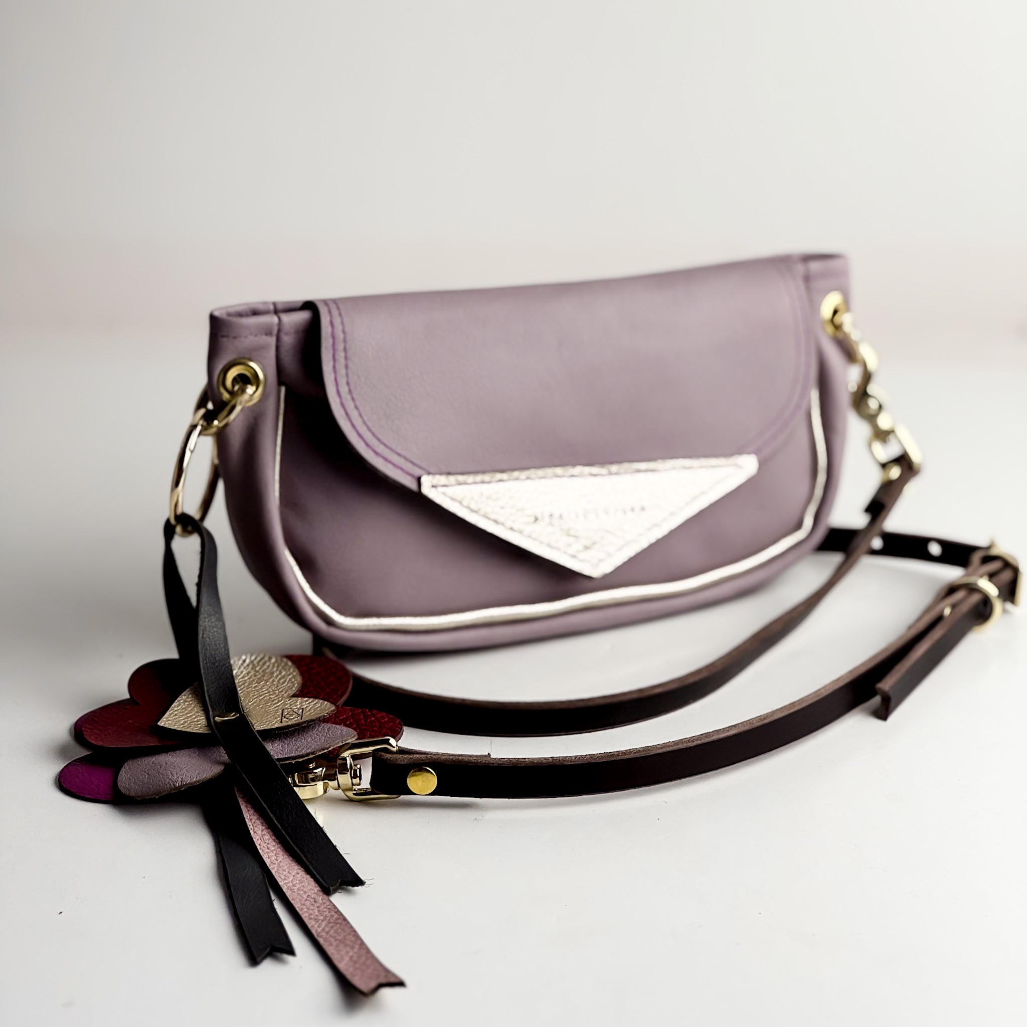 Love Collection | Violet Clutch + Crossbody | Lavender + Platinum